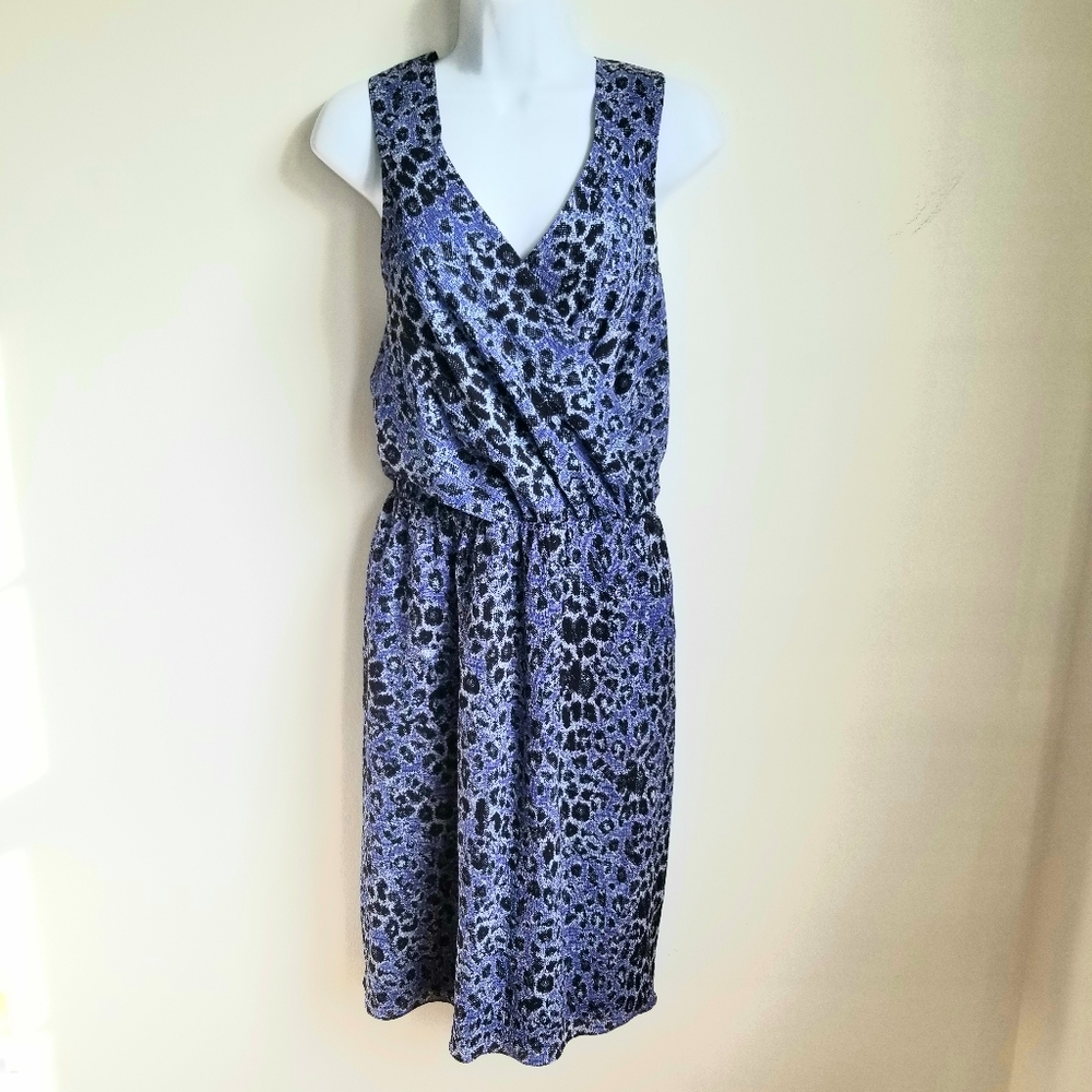 DEREK LAM CROSBY DEREK LAM SILK DRESS NWT BLUE AND BLACK SIZE 2